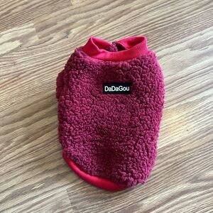 DaDaGou Red Fleece Dog Sweater